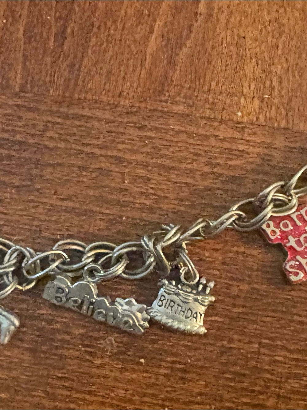 Vintage Charm Bracelet with Birthday  Charms theme
